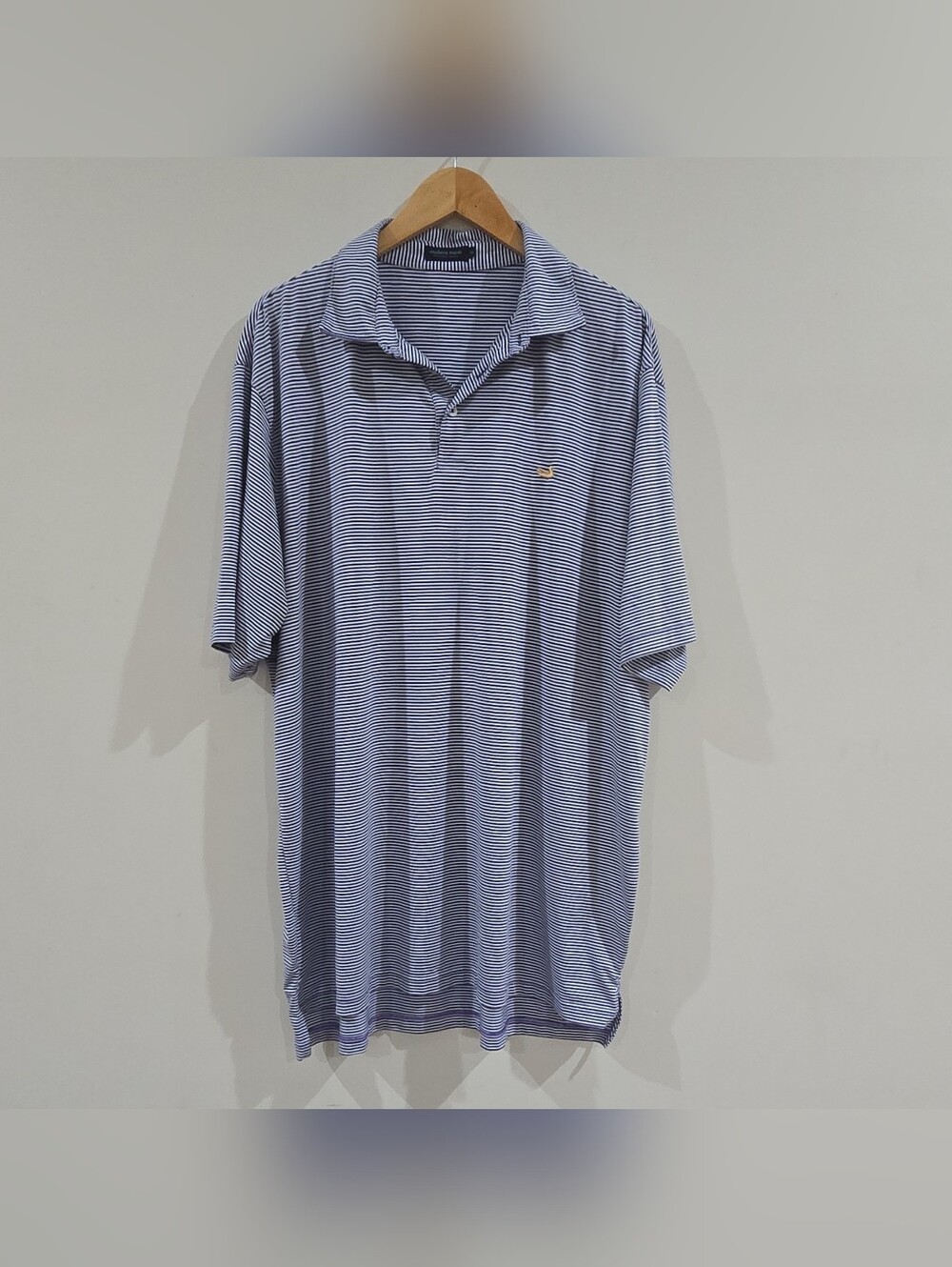 Golf Southern Marsh Men's Polo Shirt 2X  Blue/White Striped Short Sleeve